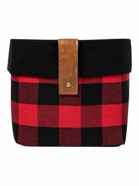 Threshold Black & Red Buffalo Plaid Cube Storage Bin